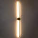 GLOBOSTAR® DIADEM 61334 Μοντέρνο Φωτιστικό Τοίχου - Απλίκα LED 18W 2160lm 120° AC 220-240V IP20 Ρυθμιζόμενο Λευκό CCT με On/Off 2700K/4500K/6000K - Lumileds SMD Chip - Χρυσό Βούρτσας - Μ10 x Π4 x Υ120cm - 3 Χρόνια Εγγύηση
