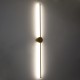 GLOBOSTAR® DIADEM 61334 Μοντέρνο Φωτιστικό Τοίχου - Απλίκα LED 18W 2160lm 120° AC 220-240V IP20 Ρυθμιζόμενο Λευκό CCT με On/Off 2700K/4500K/6000K - Lumileds SMD Chip - Χρυσό Βούρτσας - Μ10 x Π4 x Υ120cm - 3 Χρόνια Εγγύηση