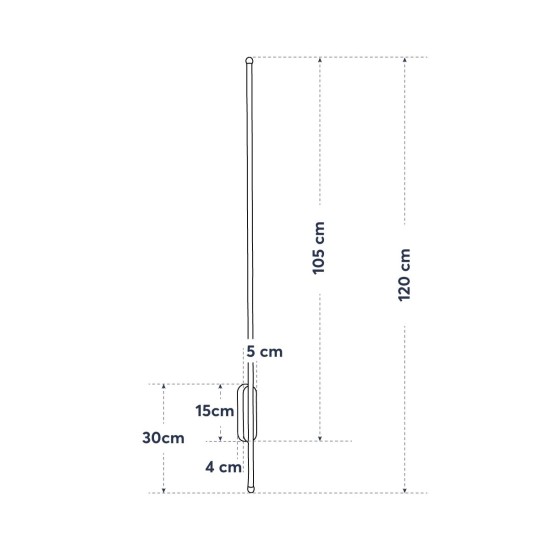 GLOBOSTAR® HARLEM 61335 Μοντέρνο Φωτιστικό Τοίχου - Απλίκα LED 18W 2160lm 120° AC 220-240V IP20 Ρυθμιζόμενο Λευκό CCT με On/Off 2700K/4500K/6000K - Lumileds SMD Chip - Μαύρο Ματ - Μ5 x Π4 x Υ120cm - 3 Χρόνια Εγγύηση GLOBOSTAR® HARLEM 61335 Μοντέρνο Φωτιστικό Τοίχου - Απλίκα LED 18W 2160lm 120° AC 220-240V IP20 Ρυθμιζόμενο Λευκό CCT με On/Off 2700K/4500K/6000K - Lumileds SMD Chip - Μαύρο Ματ - Μ5 x Π4 x Υ120cm - 3 Χρόνια Εγγύηση