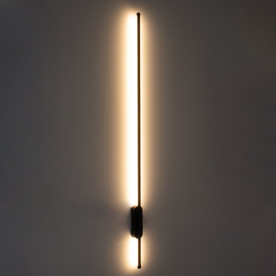 GLOBOSTAR® HARLEM 61335 Μοντέρνο Φωτιστικό Τοίχου - Απλίκα LED 18W 2160lm 120° AC 220-240V IP20 Ρυθμιζόμενο Λευκό CCT με On/Off 2700K/4500K/6000K - Lumileds SMD Chip - Μαύρο Ματ - Μ5 x Π4 x Υ120cm - 3 Χρόνια Εγγύηση GLOBOSTAR® HARLEM 61335 Μοντέρνο Φωτιστικό Τοίχου - Απλίκα LED 18W 2160lm 120° AC 220-240V IP20 Ρυθμιζόμενο Λευκό CCT με On/Off 2700K/4500K/6000K - Lumileds SMD Chip - Μαύρο Ματ - Μ5 x Π4 x Υ120cm - 3 Χρόνια Εγγύηση