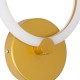 GLOBOSTAR® MATILDA 61340 Μοντέρνο Φωτιστικό Τοίχου - Απλίκα LED 8W 960lm 360° AC 220-240V IP20 Ρυθμιζόμενο Λευκό CCT με On/Off 2700K/4500K/6000K - Lumileds SMD Chip - Χρυσό - Μ20 x Π5 x Υ25.5cm - 3 Χρόνια Εγγύηση