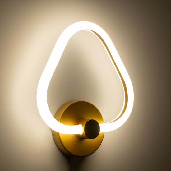 GLOBOSTAR® REGINA 61342 Μοντέρνο Φωτιστικό Τοίχου - Απλίκα LED 8W 960lm 360° AC 220-240V IP20 Ρυθμιζόμενο Λευκό CCT με On/Off 2700K/4500K/6000K - Lumileds SMD Chip - Χρυσό - Μ25 x Π7 x Υ28.5cm - 3 Χρόνια Εγγύηση GLOBOSTAR® REGINA 61342 Μοντέρνο Φωτιστικό Τοίχου - Απλίκα LED 8W 960lm 360° AC 220-240V IP20 Ρυθμιζόμενο Λευκό CCT με On/Off 2700K/4500K/6000K - Lumileds SMD Chip - Χρυσό - Μ25 x Π7 x Υ28.5cm - 3 Χρόνια Εγγύηση