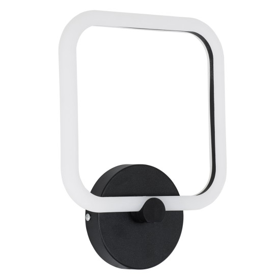 GLOBOSTAR® ELIZA 61343 Μοντέρνο Φωτιστικό Τοίχου - Απλίκα LED 8W 960lm 360° AC 220-240V IP20 Ρυθμιζόμενο Λευκό CCT με On/Off 2700K/4500K/6000K - Lumileds SMD Chip - Μαύρο Ματ - Μ22 x Π5 x Υ28.5cm - 3 Χρόνια Εγγύηση