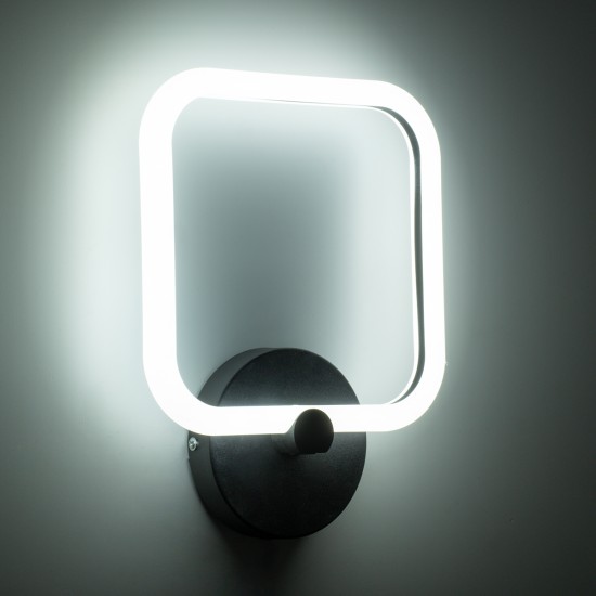 GLOBOSTAR® ELIZA 61343 Μοντέρνο Φωτιστικό Τοίχου - Απλίκα LED 8W 960lm 360° AC 220-240V IP20 Ρυθμιζόμενο Λευκό CCT με On/Off 2700K/4500K/6000K - Lumileds SMD Chip - Μαύρο Ματ - Μ22 x Π5 x Υ28.5cm - 3 Χρόνια Εγγύηση