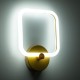 GLOBOSTAR® ELIZA 61344 Μοντέρνο Φωτιστικό Τοίχου - Απλίκα LED 8W 960lm 360° AC 220-240V IP20 Ρυθμιζόμενο Λευκό CCT με On/Off 2700K/4500K/6000K - Lumileds SMD Chip - Χρυσό - Μ22 x Π5 x Υ28.5cm - 3 Χρόνια Εγγύηση