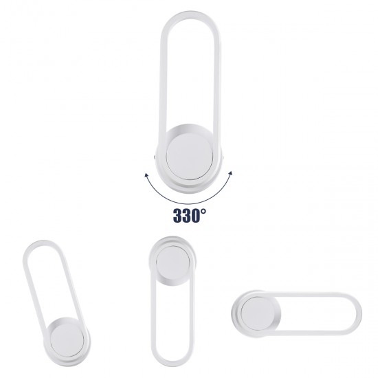 GLOBOSTAR® DALLAS 61346 Μοντέρνο Φωτιστικό Τοίχου - Απλίκα LED 12W 1200lm 360° AC 220-240V IP20 Ρυθμιζόμενο Λευκό CCT με On/Off 2700K/4500K/6000K - Lumileds SMD Chip - Λευκό Ματ - Μ12 x Π6.5 x Υ32cm - 3 Χρόνια Εγγύηση