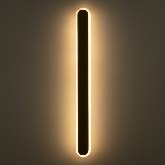 GLOBOSTAR® HOUSTON 61348 Μοντέρνο Φωτιστικό Τοίχου - Απλίκα LED 18W 1800lm 360° AC 220-240V IP20 Ρυθμιζόμενο Λευκό CCT με On/Off 2700K/4500K/6000K - Lumileds SMD Chip - Χρυσό Βούρτσας - Μ6 x Π3 x Υ60cm - 3 Χρόνια Εγγύηση