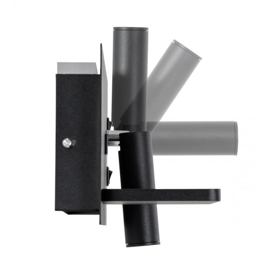 GLOBOSTAR® PALADIN 61351 Μοντέρνο Φωτιστικό Τοίχου - Απλίκα Ξενοδοχείου Reading Light με Φορτιστή USB 3A & Wireless 20W LED 6W 720lm 36° & 360° AC 220-240V IP20 Φυσικό Λευκό 4500K - Bridgelux COB Chip & TÜV SÜD Driver - Μαύρο Ματ - Μ30 x Π11 x