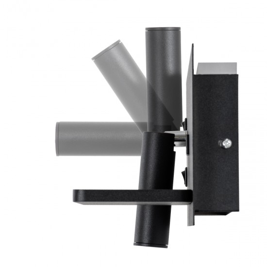 GLOBOSTAR® PALADIN 61352 Μοντέρνο Φωτιστικό Τοίχου - Απλίκα Ξενοδοχείου Reading Light με Φορτιστή USB 3A & Wireless 20W LED 6W 720lm 36° & 360° AC 220-240V IP20 Φυσικό Λευκό 4500K - Bridgelux COB Chip & TÜV SÜD Driver - Μαύρο Ματ - Μ30 x Π11 x
