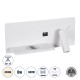 GLOBOSTAR® PALADIN 61353 Μοντέρνο Φωτιστικό Τοίχου - Απλίκα Ξενοδοχείου Reading Light με Φορτιστή USB 3A & Wireless 20W LED 6W 720lm 36° & 360° AC 220-240V IP20 Φυσικό Λευκό 4500K - Bridgelux COB Chip & TÜV SÜD Driver - Λευκό Ματ - Μ30 x Π11 x