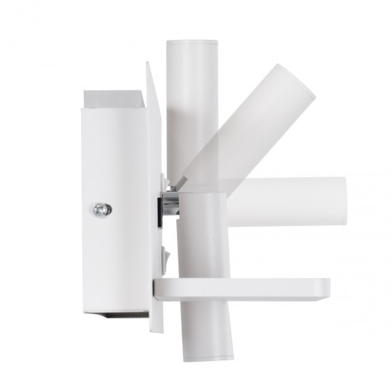 GLOBOSTAR® PALADIN 61353 Μοντέρνο Φωτιστικό Τοίχου - Απλίκα Ξενοδοχείου Reading Light με Φορτιστή USB 3A & Wireless 20W LED 6W 720lm 36° & 360° AC 220-240V IP20 Φυσικό Λευκό 4500K - Bridgelux COB Chip & TÜV SÜD Driver - Λευκό Ματ - Μ30 x Π11 x