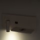 GLOBOSTAR® PALADIN 61354 Μοντέρνο Φωτιστικό Τοίχου - Απλίκα Ξενοδοχείου Reading Light με Φορτιστή USB 3A & Wireless 20W LED 6W 720lm 36° & 360° AC 220-240V IP20 Φυσικό Λευκό 4500K - Bridgelux COB Chip & TÜV SÜD Driver - Λευκό Ματ - Μ30 x Π11 x