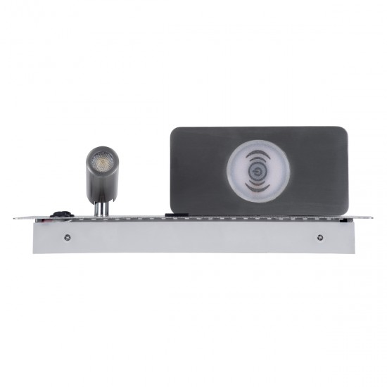 GLOBOSTAR® PALADIN 61355 Μοντέρνο Φωτιστικό Τοίχου - Απλίκα Ξενοδοχείου Reading Light με Φορτιστή USB 3A & Wireless 20W LED 6W 720lm 36° & 360° AC 220-240V IP20 Φυσικό Λευκό 4500K - Bridgelux COB Chip & TÜV SÜD Driver - Νίκελ Βούρτσας - Μ30 x GLOBOSTAR® PALADIN 61355 Μοντέρνο Φωτιστικό Τοίχου - Απλίκα Ξενοδοχείου Reading Light με Φορτιστή USB 3A & Wireless 20W LED 6W 720lm 36° & 360° AC 220-240V IP20 Φυσικό Λευκό 4500K - Bridgelux COB Chip & TÜV SÜD Driver - Νίκελ Βούρτσας - Μ30 x