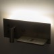 GLOBOSTAR® PALADIN 61356 Μοντέρνο Φωτιστικό Τοίχου - Απλίκα Ξενοδοχείου Reading Light με Φορτιστή USB 3A & Wireless 20W LED 6W 720lm 36° & 360° AC 220-240V IP20 Φυσικό Λευκό 4500K - Bridgelux COB Chip & TÜV SÜD Driver - Νίκελ Βούρτσας - Μ30 x 
