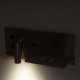 GLOBOSTAR® PALADIN 61356 Μοντέρνο Φωτιστικό Τοίχου - Απλίκα Ξενοδοχείου Reading Light με Φορτιστή USB 3A & Wireless 20W LED 6W 720lm 36° & 360° AC 220-240V IP20 Φυσικό Λευκό 4500K - Bridgelux COB Chip & TÜV SÜD Driver - Νίκελ Βούρτσας - Μ30 x 