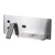GLOBOSTAR® PALADIN 61356 Μοντέρνο Φωτιστικό Τοίχου - Απλίκα Ξενοδοχείου Reading Light με Φορτιστή USB 3A & Wireless 20W LED 6W 720lm 36° & 360° AC 220-240V IP20 Φυσικό Λευκό 4500K - Bridgelux COB Chip & TÜV SÜD Driver - Νίκελ Βούρτσας - Μ30 x 