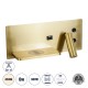 GLOBOSTAR® PALADIN 61357 Μοντέρνο Φωτιστικό Τοίχου - Απλίκα Ξενοδοχείου Reading Light με Φορτιστή USB 3A & Wireless 20W LED 6W 720lm 36° & 360° AC 220-240V IP20 Φυσικό Λευκό 4500K - Bridgelux COB Chip & TÜV SÜD Driver - Χρυσό Βούρτσας - Μ30 x GLOBOSTAR® PALADIN 61357 Μοντέρνο Φωτιστικό Τοίχου - Απλίκα Ξενοδοχείου Reading Light με Φορτιστή USB 3A & Wireless 20W LED 6W 720lm 36° & 360° AC 220-240V IP20 Φυσικό Λευκό 4500K - Bridgelux COB Chip & TÜV SÜD Driver - Χρυσό Βούρτσας - Μ30 x