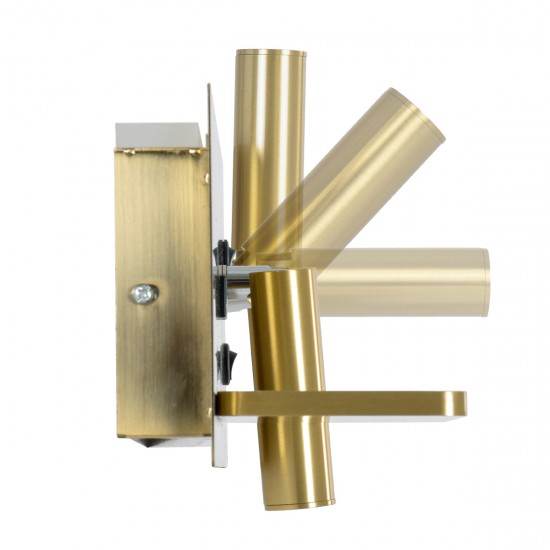 GLOBOSTAR® PALADIN 61357 Μοντέρνο Φωτιστικό Τοίχου - Απλίκα Ξενοδοχείου Reading Light με Φορτιστή USB 3A & Wireless 20W LED 6W 720lm 36° & 360° AC 220-240V IP20 Φυσικό Λευκό 4500K - Bridgelux COB Chip & TÜV SÜD Driver - Χρυσό Βούρτσας - Μ30 x GLOBOSTAR® PALADIN 61357 Μοντέρνο Φωτιστικό Τοίχου - Απλίκα Ξενοδοχείου Reading Light με Φορτιστή USB 3A & Wireless 20W LED 6W 720lm 36° & 360° AC 220-240V IP20 Φυσικό Λευκό 4500K - Bridgelux COB Chip & TÜV SÜD Driver - Χρυσό Βούρτσας - Μ30 x