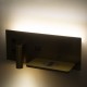 GLOBOSTAR® PALADIN 61358 Μοντέρνο Φωτιστικό Τοίχου - Απλίκα Ξενοδοχείου Reading Light με Φορτιστή USB 3A & Wireless 20W LED 6W 720lm 36° & 360° AC 220-240V IP20 Φυσικό Λευκό 4500K - Bridgelux COB Chip & TÜV SÜD Driver - Χρυσό Βούρτσας - Μ30 x 