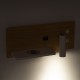GLOBOSTAR® PALADIN 61359 Μοντέρνο Φωτιστικό Τοίχου - Απλίκα Ξενοδοχείου Reading Light με Φορτιστή USB 3A & Wireless 20W LED 6W 720lm 36° & 360° AC 220-240V IP20 Φυσικό Λευκό 4500K - Bridgelux COB Chip & TÜV SÜD Driver - Μπεζ & Λευκό - Μ30 