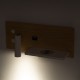 GLOBOSTAR® PALADIN 61360 Μοντέρνο Φωτιστικό Τοίχου - Απλίκα Ξενοδοχείου Reading Light με Φορτιστή USB 3A & Wireless 20W LED 6W 720lm 36° & 360° AC 220-240V IP20 Φυσικό Λευκό 4500K - Bridgelux COB Chip & TÜV SÜD Driver - Μπεζ & Λευκό - Μ30 