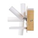 GLOBOSTAR® PALADIN 61360 Μοντέρνο Φωτιστικό Τοίχου - Απλίκα Ξενοδοχείου Reading Light με Φορτιστή USB 3A & Wireless 20W LED 6W 720lm 36° & 360° AC 220-240V IP20 Φυσικό Λευκό 4500K - Bridgelux COB Chip & TÜV SÜD Driver - Μπεζ & Λευκό - Μ30 