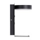 GLOBOSTAR® CROWN 61370 Μοντέρνο Φωτιστικό Τοίχου - Απλίκα Ξενοδοχείου Reading Light με Φορτιστή USB 3A LED 5W 550lm 120° AC 220-240V IP20 Φυσικό Λευκό 4500K - Bridgelux COB Chip & TÜV SÜD Driver - Μαύρο Ματ - Μ15 x Π15 x Υ23cm - 3 Χρόνια Εγγύηση