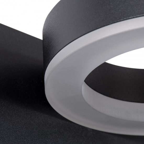 GLOBOSTAR® CROWN 61370 Μοντέρνο Φωτιστικό Τοίχου - Απλίκα Ξενοδοχείου Reading Light με Φορτιστή USB 3A LED 5W 550lm 120° AC 220-240V IP20 Φυσικό Λευκό 4500K - Bridgelux COB Chip & TÜV SÜD Driver - Μαύρο Ματ - Μ15 x Π15 x Υ23cm - 3 Χρόνια Εγγύηση