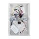 GLOBOSTAR® CROWN 61371 Μοντέρνο Φωτιστικό Τοίχου - Απλίκα Ξενοδοχείου Reading Light με Φορτιστή USB 3A LED 5W 550lm 120° AC 220-240V IP20 Φυσικό Λευκό 4500K - Bridgelux COB Chip & TÜV SÜD Driver - Λευκό Ματ - Μ15 x Π15 x Υ23cm - 3 Χρόνια Εγγύηση