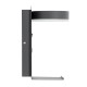 GLOBOSTAR® CROWN 61372 Μοντέρνο Φωτιστικό Τοίχου - Απλίκα Ξενοδοχείου Reading Light με Φορτιστή USB 3A LED 5W 550lm 120° AC 220-240V IP20 Φυσικό Λευκό 4500K - Bridgelux COB Chip & TÜV SÜD Driver - Γκρι Ανθρακί Ματ - Μ15 x Π15 x Υ23cm - 3 Χρόνια Εγγύησ