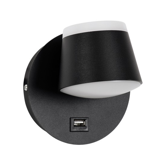GLOBOSTAR® REGENCY 61373 Μοντέρνο Φωτιστικό Τοίχου - Απλίκα Ξενοδοχείου Reading Light με Φορτιστή USB 3A LED 8W 920lm 120° AC 220-240V IP20 Φυσικό Λευκό 4500K - Bridgelux SMD Chip & TÜV SÜD Driver - Μαύρο Ματ - Μ12 x Π12 x Υ13cm - 3 Χρόνια Εγγύηση GLOBOSTAR® REGENCY 61373 Μοντέρνο Φωτιστικό Τοίχου - Απλίκα Ξενοδοχείου Reading Light με Φορτιστή USB 3A LED 8W 920lm 120° AC 220-240V IP20 Φυσικό Λευκό 4500K - Bridgelux SMD Chip & TÜV SÜD Driver - Μαύρο Ματ - Μ12 x Π12 x Υ13cm - 3 Χρόνια Εγγύηση
