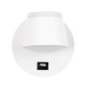 GLOBOSTAR® REGENCY 61374 Μοντέρνο Φωτιστικό Τοίχου - Απλίκα Ξενοδοχείου Reading Light με Φορτιστή USB 3A LED 8W 920lm 120° AC 220-240V IP20 Φυσικό Λευκό 4500K - Bridgelux SMD Chip & TÜV SÜD Driver - Λευκό Ματ - Μ12 x Π12 x Υ13cm - 3 Χρόνια Εγγύηση