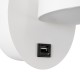 GLOBOSTAR® REGENCY 61374 Μοντέρνο Φωτιστικό Τοίχου - Απλίκα Ξενοδοχείου Reading Light με Φορτιστή USB 3A LED 8W 920lm 120° AC 220-240V IP20 Φυσικό Λευκό 4500K - Bridgelux SMD Chip & TÜV SÜD Driver - Λευκό Ματ - Μ12 x Π12 x Υ13cm - 3 Χρόνια Εγγύηση