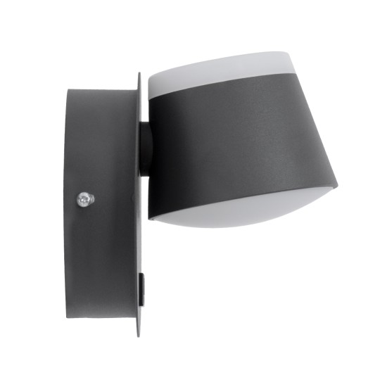 GLOBOSTAR® REGENCY 61375 Μοντέρνο Φωτιστικό Τοίχου - Απλίκα Ξενοδοχείου Reading Light με Φορτιστή USB 3A LED 8W 920lm 120° AC 220-240V IP20 Φυσικό Λευκό 4500K - Bridgelux SMD Chip & TÜV SÜD Driver - Γκρι Ανθρακί Ματ - Μ12 x Π12 x Υ13cm - 3 Χρόνια Εγγύ