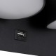 GLOBOSTAR® REGENCY 61376 Μοντέρνο Φωτιστικό Τοίχου - Απλίκα Ξενοδοχείου Reading Light με Φορτιστή USB 3A LED 16W 1840lm 120° AC 220-240V IP20 Φυσικό Λευκό 4500K - Bridgelux SMD Chip & TÜV SÜD Driver - Μαύρο Ματ - Μ16.5 x Π12 x Υ10cm - 3 Χρόνια Εγγύηση