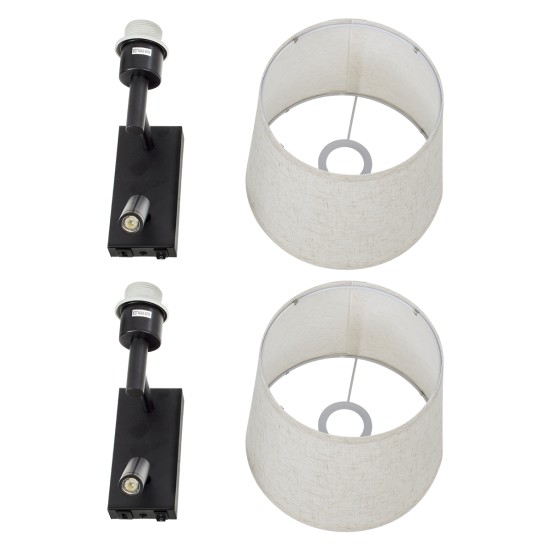 GLOBOSTAR® ROULETTE-R 61379 Μοντέρνο Φωτιστικό Τοίχου - Απλίκα Ξενοδοχείου Reading Light με Φορτιστή USB 3A & Ντουί 1 x E27 LED 3W 360lm 36° & 360° AC 220-240V IP20 Φυσικό Λευκό 4500K - Bridgelux COB Chip & TÜV SÜD Driver - Μαύρο & Μπεζ - GLOBOSTAR® ROULETTE-R 61379 Μοντέρνο Φωτιστικό Τοίχου - Απλίκα Ξενοδοχείου Reading Light με Φορτιστή USB 3A & Ντουί 1 x E27 LED 3W 360lm 36° & 360° AC 220-240V IP20 Φυσικό Λευκό 4500K - Bridgelux COB Chip & TÜV SÜD Driver - Μαύρο & Μπεζ -