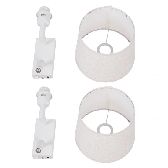 GLOBOSTAR® ROULETTE-R 61380 Μοντέρνο Φωτιστικό Τοίχου - Απλίκα Ξενοδοχείου Reading Light με Φορτιστή USB 3A & Ντουί 1 x E27 LED 3W 360lm 36° & 360° AC 220-240V IP20 Φυσικό Λευκό 4500K - Bridgelux COB Chip & TÜV SÜD Driver - Λευκό Ματ & Μπε GLOBOSTAR® ROULETTE-R 61380 Μοντέρνο Φωτιστικό Τοίχου - Απλίκα Ξενοδοχείου Reading Light με Φορτιστή USB 3A & Ντουί 1 x E27 LED 3W 360lm 36° & 360° AC 220-240V IP20 Φυσικό Λευκό 4500K - Bridgelux COB Chip & TÜV SÜD Driver - Λευκό Ματ & Μπε
