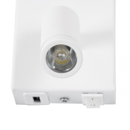 GLOBOSTAR® ROULETTE-R 61380 Μοντέρνο Φωτιστικό Τοίχου - Απλίκα Ξενοδοχείου Reading Light με Φορτιστή USB 3A & Ντουί 1 x E27 LED 3W 360lm 36° & 360° AC 220-240V IP20 Φυσικό Λευκό 4500K - Bridgelux COB Chip & TÜV SÜD Driver - Λευκό Ματ & Μπε GLOBOSTAR® ROULETTE-R 61380 Μοντέρνο Φωτιστικό Τοίχου - Απλίκα Ξενοδοχείου Reading Light με Φορτιστή USB 3A & Ντουί 1 x E27 LED 3W 360lm 36° & 360° AC 220-240V IP20 Φυσικό Λευκό 4500K - Bridgelux COB Chip & TÜV SÜD Driver - Λευκό Ματ & Μπε