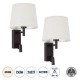 GLOBOSTAR® ROULETTE-R 61381 Μοντέρνο Φωτιστικό Τοίχου - Απλίκα Ξενοδοχείου Reading Light με Φορτιστή USB 3A & Ντουί 1 x E27 LED 3W 360lm 36° & 360° AC 220-240V IP20 Φυσικό Λευκό 4500K - Bridgelux COB Chip & TÜV SÜD Driver - Καφέ & Μπεζ - Μ GLOBOSTAR® ROULETTE-R 61381 Μοντέρνο Φωτιστικό Τοίχου - Απλίκα Ξενοδοχείου Reading Light με Φορτιστή USB 3A & Ντουί 1 x E27 LED 3W 360lm 36° & 360° AC 220-240V IP20 Φυσικό Λευκό 4500K - Bridgelux COB Chip & TÜV SÜD Driver - Καφέ & Μπεζ - Μ
