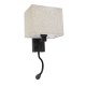 GLOBOSTAR® ROULETTE-S 61382 Μοντέρνο Φωτιστικό Τοίχου - Απλίκα Ξενοδοχείου Reading Light με Φορτιστή USB 3A & Ντουί 1 x E27 LED 3W 360lm 36° & 360° AC 220-240V IP20 Φυσικό Λευκό 4500K - Bridgelux COB Chip & TÜV SÜD Driver - Μαύρο & Μπεζ - GLOBOSTAR® ROULETTE-S 61382 Μοντέρνο Φωτιστικό Τοίχου - Απλίκα Ξενοδοχείου Reading Light με Φορτιστή USB 3A & Ντουί 1 x E27 LED 3W 360lm 36° & 360° AC 220-240V IP20 Φυσικό Λευκό 4500K - Bridgelux COB Chip & TÜV SÜD Driver - Μαύρο & Μπεζ -
