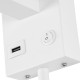 GLOBOSTAR® ROULETTE-S 61383 Μοντέρνο Φωτιστικό Τοίχου - Απλίκα Ξενοδοχείου Reading Light με Φορτιστή USB 3A & Ντουί 1 x E27 LED 3W 360lm 36° & 360° AC 220-240V IP20 Φυσικό Λευκό 4500K - Bridgelux COB Chip & TÜV SÜD Driver - Λευκό & Μπεζ - GLOBOSTAR® ROULETTE-S 61383 Μοντέρνο Φωτιστικό Τοίχου - Απλίκα Ξενοδοχείου Reading Light με Φορτιστή USB 3A & Ντουί 1 x E27 LED 3W 360lm 36° & 360° AC 220-240V IP20 Φυσικό Λευκό 4500K - Bridgelux COB Chip & TÜV SÜD Driver - Λευκό & Μπεζ -