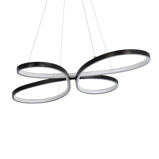 GLOBOSTAR® BUTTERFLY 61391 Μοντέρνο Κρεμαστό Φωτιστικό Οροφής LED 75W 7500lm 300° AC 220-240V IP20 Ρυθμιζόμενο Λευκό CCT με Χειριστήριο από 2700K έως 6000K Dimmable - Lumileds SMD Chip - Μαύρο Ματ - Μ70 x Π55 x Υ4cm - 3 Χρόνια Εγγύηση GLOBOSTAR® BUTTERFLY 61391 Μοντέρνο Κρεμαστό Φωτιστικό Οροφής LED 75W 7500lm 300° AC 220-240V IP20 Ρυθμιζόμενο Λευκό CCT με Χειριστήριο από 2700K έως 6000K Dimmable - Lumileds SMD Chip - Μαύρο Ματ - Μ70 x Π55 x Υ4cm - 3 Χρόνια Εγγύηση