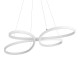 GLOBOSTAR® BUTTERFLY 61392 Μοντέρνο Κρεμαστό Φωτιστικό Οροφής LED 75W 7500lm 300° AC 220-240V IP20 Ρυθμιζόμενο Λευκό CCT με Χειριστήριο από 2700K έως 6000K Dimmable - Lumileds SMD Chip - Λευκό Ματ - Μ70 x Π55 x Υ4cm - 3 Χρόνια Εγγύηση