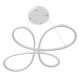 GLOBOSTAR® BUTTERFLY 61392 Μοντέρνο Κρεμαστό Φωτιστικό Οροφής LED 75W 7500lm 300° AC 220-240V IP20 Ρυθμιζόμενο Λευκό CCT με Χειριστήριο από 2700K έως 6000K Dimmable - Lumileds SMD Chip - Λευκό Ματ - Μ70 x Π55 x Υ4cm - 3 Χρόνια Εγγύηση
