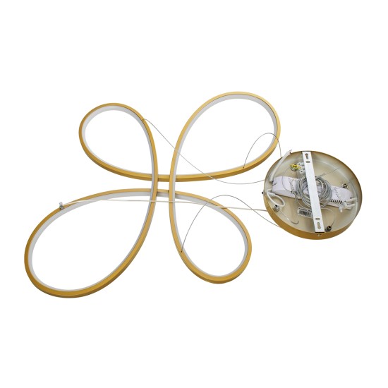 GLOBOSTAR® BUTTERFLY 61393 Μοντέρνο Κρεμαστό Φωτιστικό Οροφής LED 75W 7500lm 300° AC 220-240V IP20 Ρυθμιζόμενο Λευκό CCT με Χειριστήριο από 2700K έως 6000K Dimmable - Lumileds SMD Chip - Χρυσό Βούρτσας - Μ70 x Π55 x Υ4cm - 3 Χρόνια Εγγύηση GLOBOSTAR® BUTTERFLY 61393 Μοντέρνο Κρεμαστό Φωτιστικό Οροφής LED 75W 7500lm 300° AC 220-240V IP20 Ρυθμιζόμενο Λευκό CCT με Χειριστήριο από 2700K έως 6000K Dimmable - Lumileds SMD Chip - Χρυσό Βούρτσας - Μ70 x Π55 x Υ4cm - 3 Χρόνια Εγγύηση