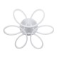 GLOBOSTAR® MARGARET 61401 Μοντέρνο Φωτιστικό Οροφής LED 54W 6210lm 360° AC 220-240V IP20 Ρυθμιζόμενο Λευκό CCT με Χειριστήριο από 2700K έως 6000K Dimmable - Lumileds SMD Chip - Λευκό Ματ - Μ57 x Π57 x Υ12cm - 3 Χρόνια Εγγύηση