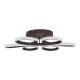 GLOBOSTAR® MARGARET 61402 Μοντέρνο Φωτιστικό Οροφής LED 54W 6210lm 360° AC 220-240V IP20 Ρυθμιζόμενο Λευκό CCT με Χειριστήριο από 2700K έως 6000K Dimmable - Lumileds SMD Chip - Καφέ Ματ - Μ57 x Π57 x Υ12cm - 3 Χρόνια Εγγύηση