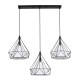 GLOBOSTAR® EIFFEL 61569 Vintage Κρεμαστό Φωτιστικό Οροφής με Ντουί 3 x E27 AC 220-240V IP20 - Μαύρο & Λευκό - Μ68 x Π25 x Υ130cm GLOBOSTAR® EIFFEL 61569 Vintage Κρεμαστό Φωτιστικό Οροφής με Ντουί 3 x E27 AC 220-240V IP20 - Μαύρο & Λευκό - Μ68 x Π25 x Υ130cm