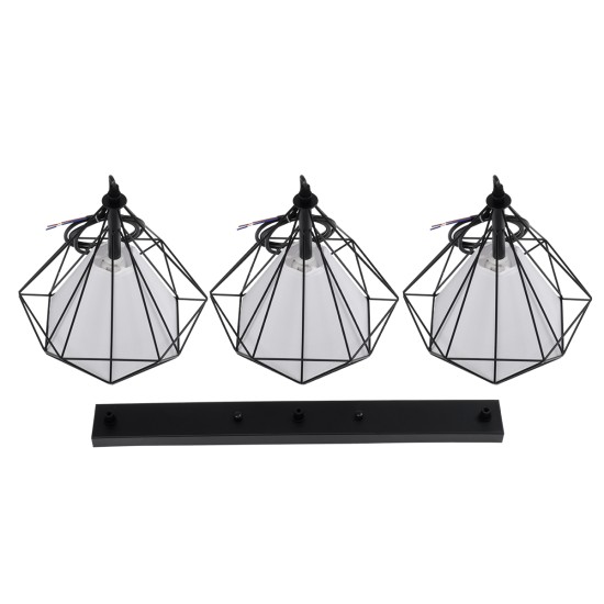 GLOBOSTAR® EIFFEL 61569 Vintage Κρεμαστό Φωτιστικό Οροφής με Ντουί 3 x E27 AC 220-240V IP20 - Μαύρο & Λευκό - Μ68 x Π25 x Υ130cm GLOBOSTAR® EIFFEL 61569 Vintage Κρεμαστό Φωτιστικό Οροφής με Ντουί 3 x E27 AC 220-240V IP20 - Μαύρο & Λευκό - Μ68 x Π25 x Υ130cm