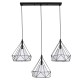 GLOBOSTAR® EIFFEL 61569 Vintage Κρεμαστό Φωτιστικό Οροφής με Ντουί 3 x E27 AC 220-240V IP20 - Μαύρο & Λευκό - Μ68 x Π25 x Υ130cm GLOBOSTAR® EIFFEL 61569 Vintage Κρεμαστό Φωτιστικό Οροφής με Ντουί 3 x E27 AC 220-240V IP20 - Μαύρο & Λευκό - Μ68 x Π25 x Υ130cm